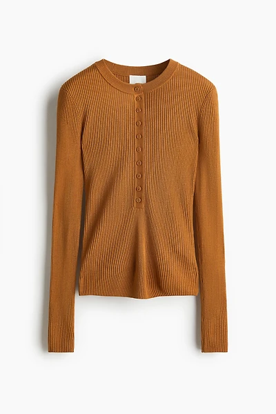 Haut en tricot côtelé