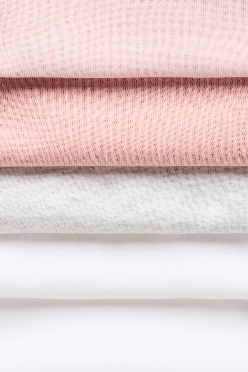 5-Pack Cotton Bodysuits with Lap Shoulders