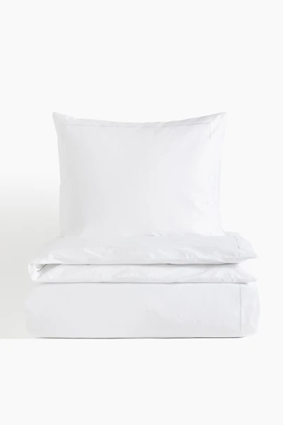 Cotton Sateen Twin Duvet Cover Set