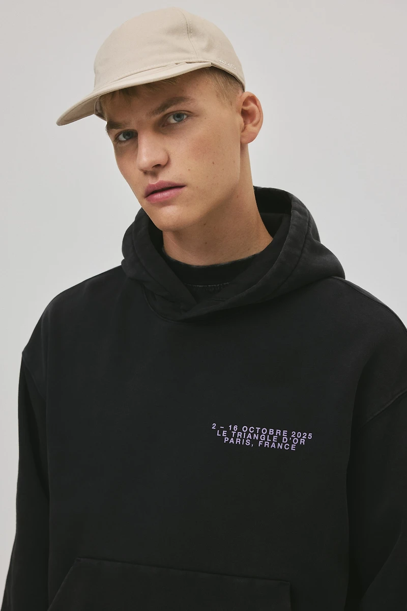 Loose-Fit Printed Hoodie