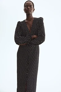 Long-Sleeved Viscose Dress