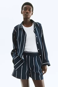 Linen-Blend Shorts