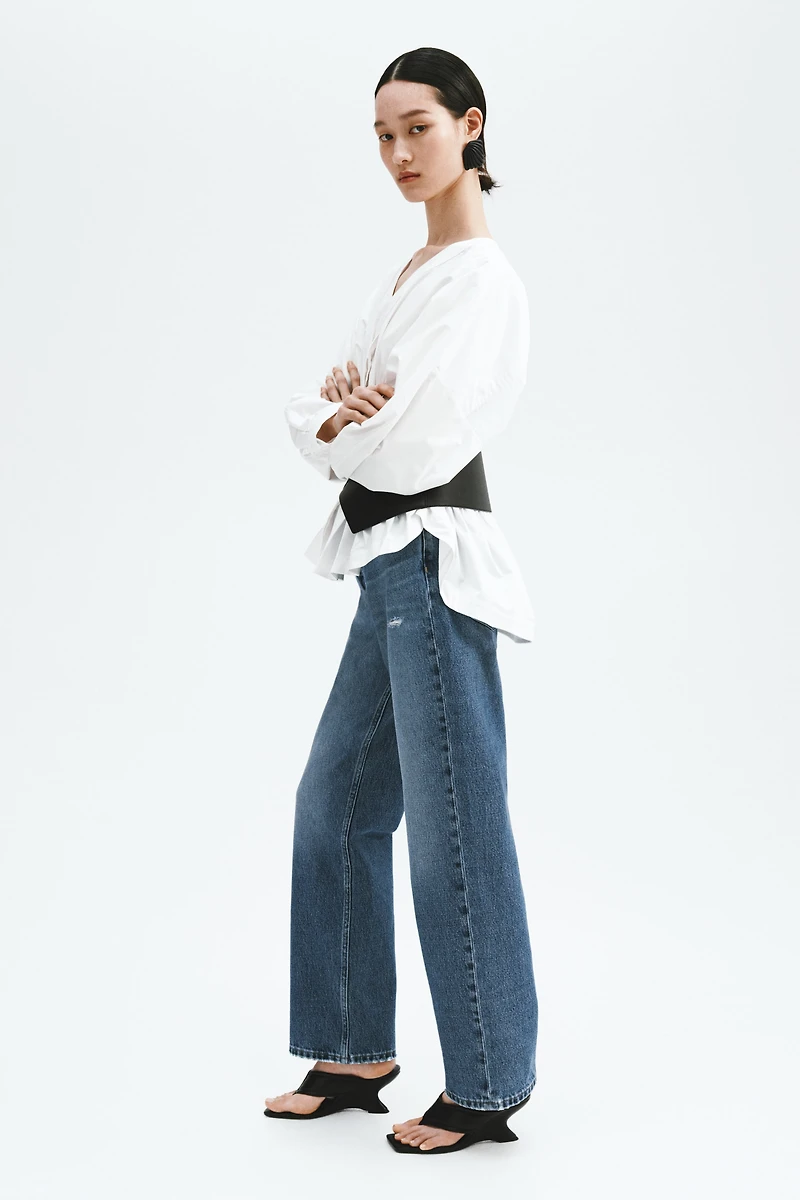 Straight High Waist Ankle Jeans