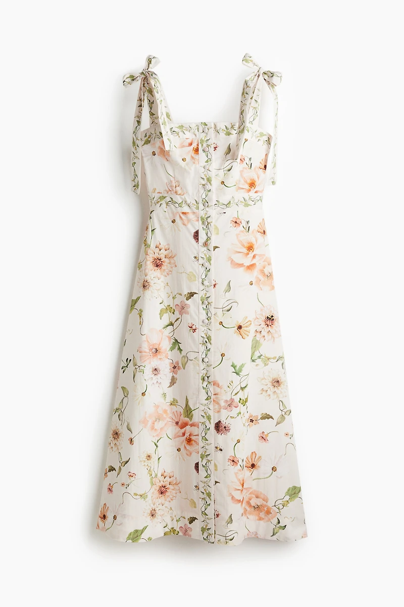 Tie-strap cotton dress