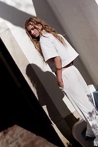 Straight-Leg Drawstring Pants