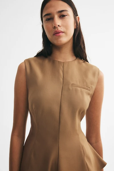 Sleeveless Peplum Top