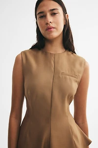 Sleeveless Peplum Top