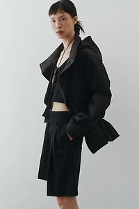 Foldover-Waist Bermuda Shorts