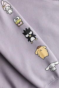 Sweatshirt with Printed Motif