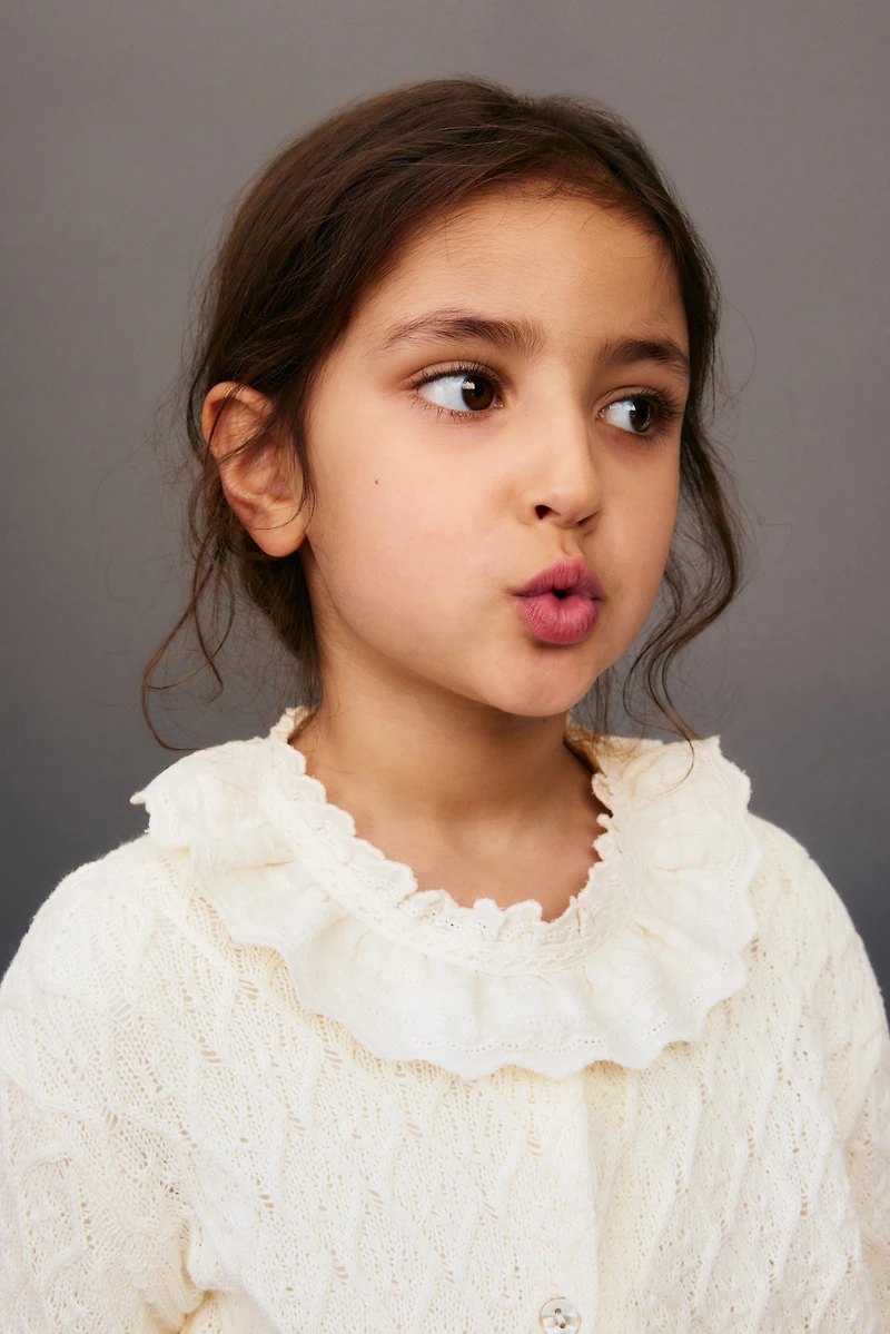 Pointelle-Knit Cotton Cardigan