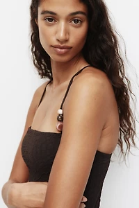 Padded-Cup High-Leg Swimsuit