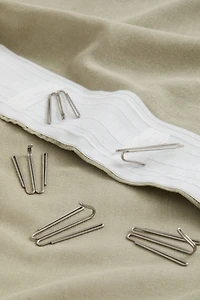 1-Pack Long and Wide Linen-Blend Curtain Panel