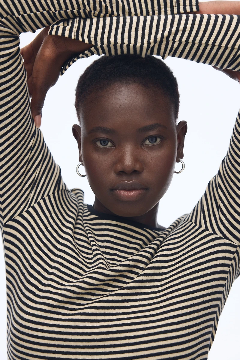 Ribbed Scoop-Back Dress