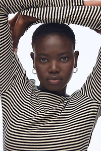 Ribbed Scoop-Back Dress