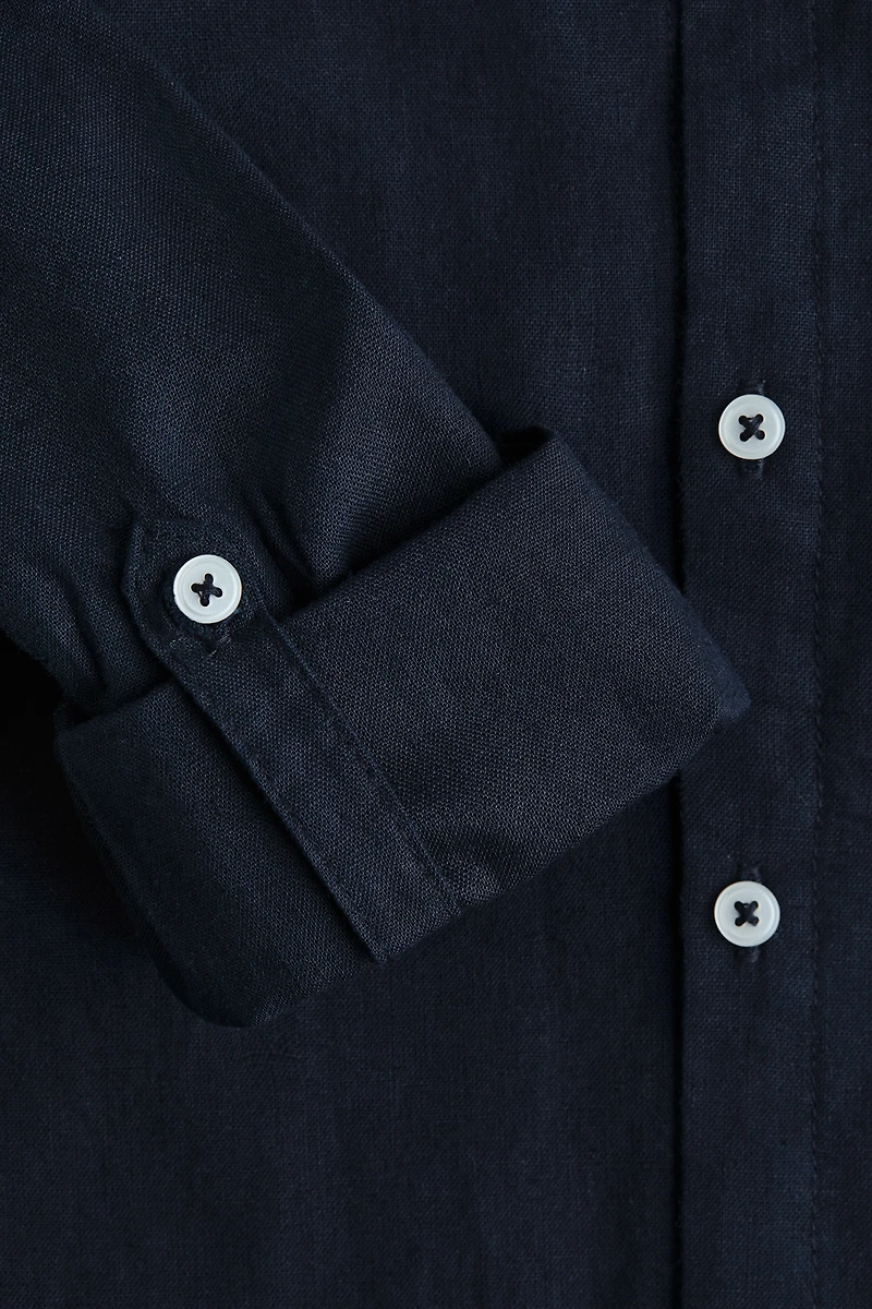 Linen-Blend Shirt