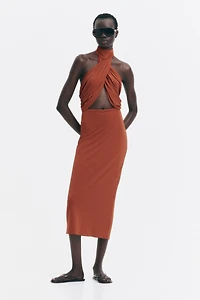 Robe découpée avec détail torsadé