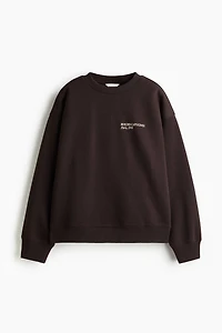 Sweatshirt with Text Motif
