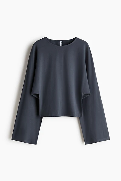 Batwing-Sleeved Jersey Top