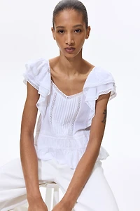 Lace-Trimmed Blouse
