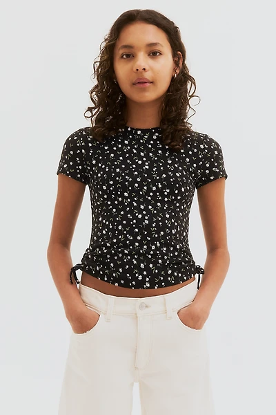 Jersey Top with Drawstrings