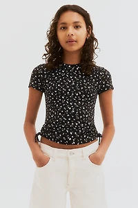 Jersey Top with Drawstrings