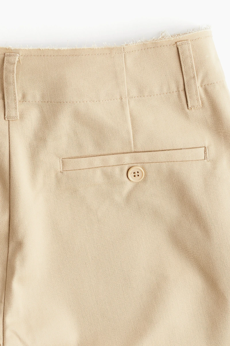 Raw-Edge Twill Chinos