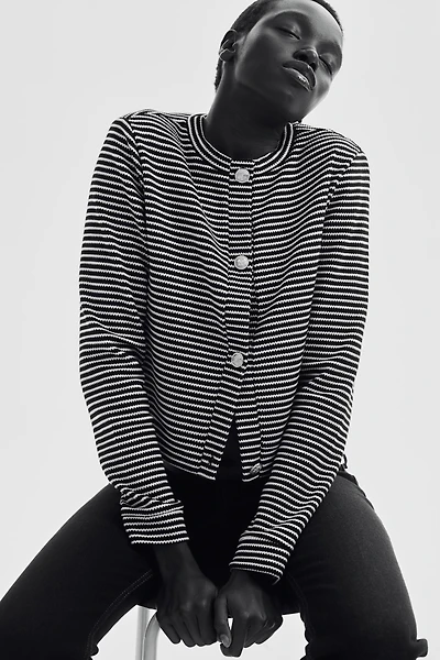 Textured Jersey Cardigan
