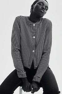 Textured Jersey Cardigan