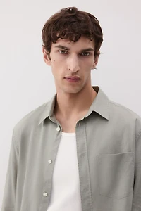 Regular-Fit Linen-Blend Shirt