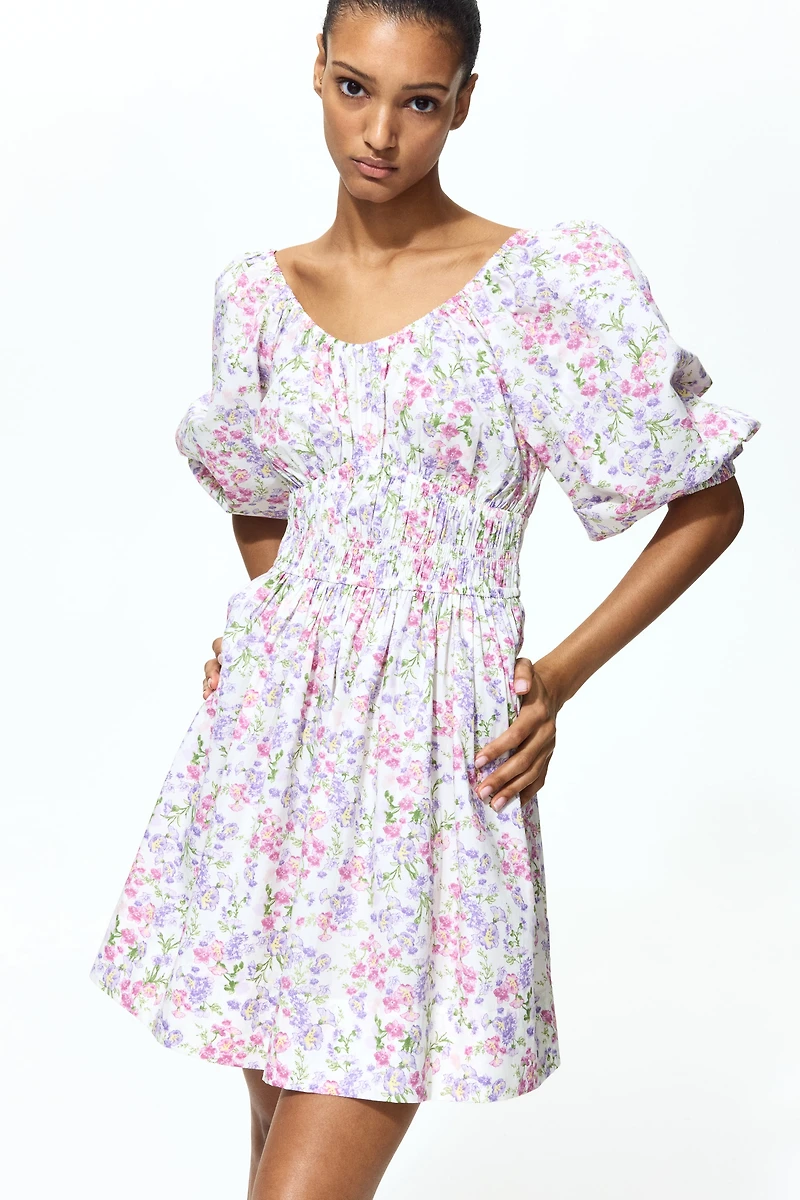 Robe en coton avec jupe évasée
