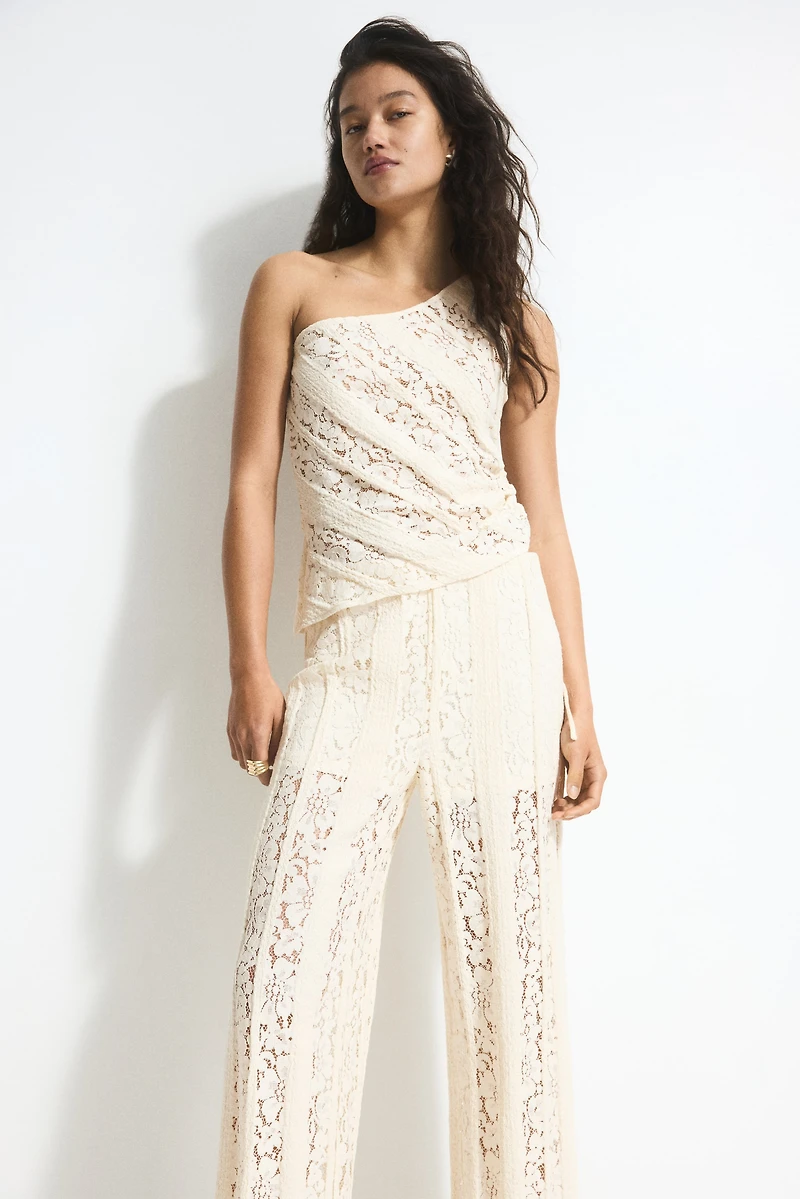 Pantalon avec dentelle