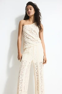 Pantalon avec dentelle