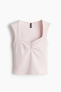 Gathered Sleeveless Top