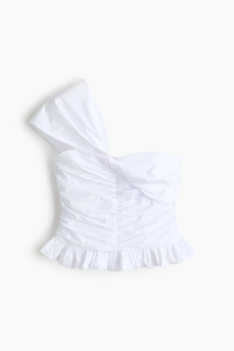 Twist-Detail One-Shoulder Top