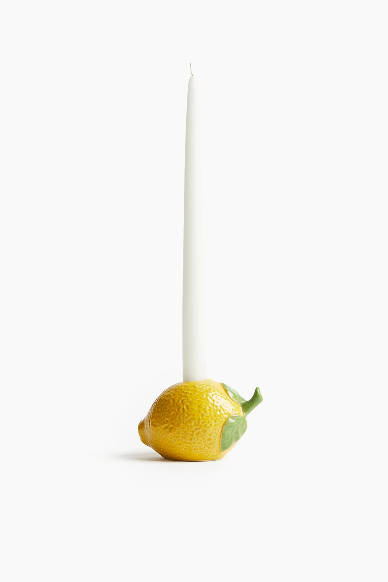 Lemon-Shaped Candleholder