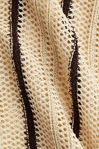 Shimmery Open-Knit Pants