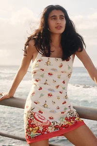 Twist-Detail Printed Dress