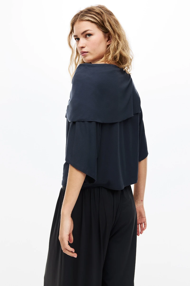 Haut en jersey avec détail de style cape