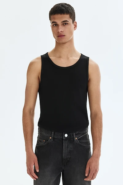 Slim-Fit Ribbed Tank Top