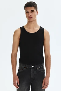 Slim-Fit Ribbed Tank Top
