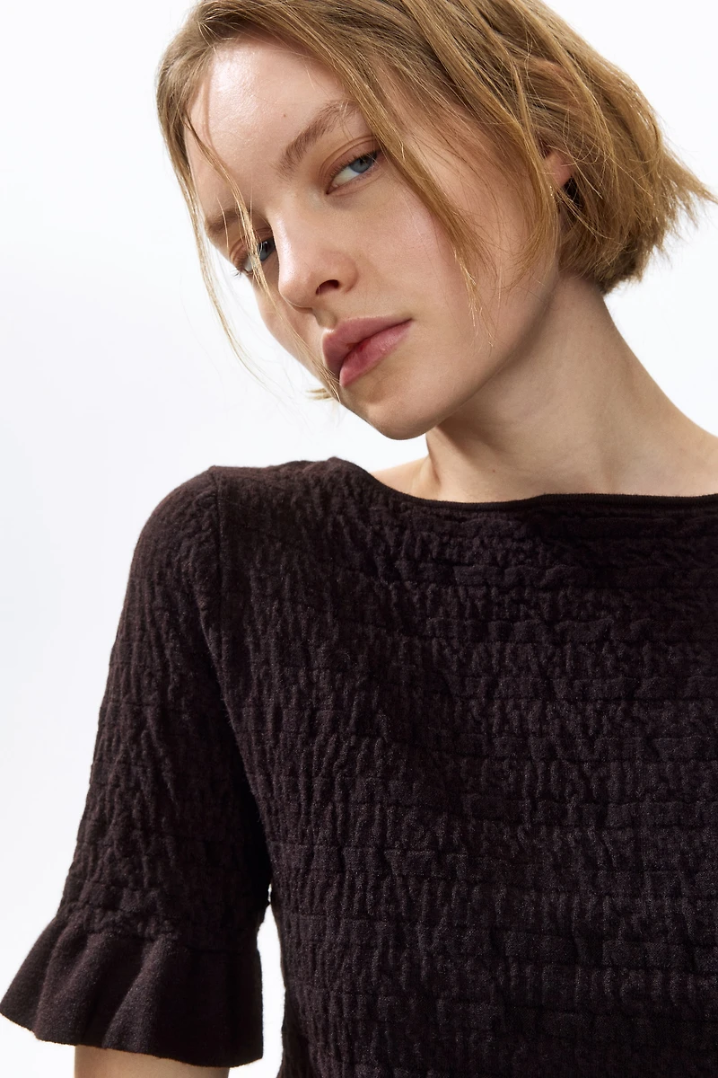 Haut en tricot texturé