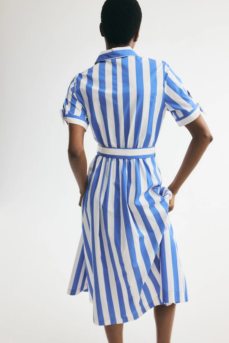 Robe chemisier à manches courtes