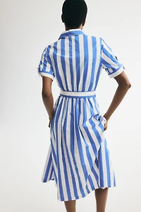 Robe chemisier à manches courtes