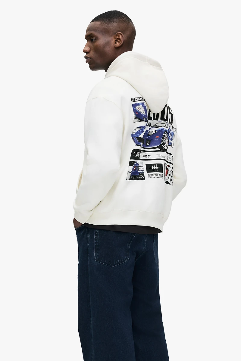 Loose-Fit Printed Hoodie