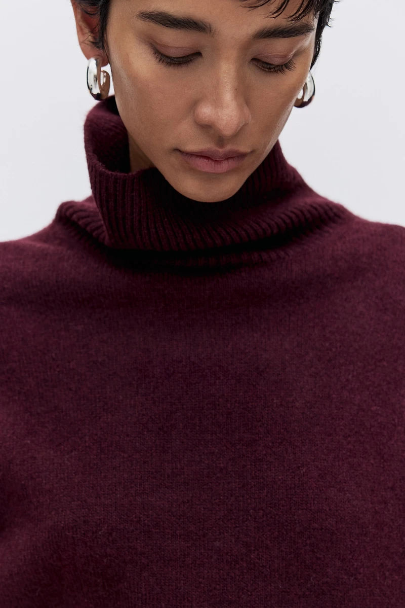 Loose-Fit Turtleneck Sweater