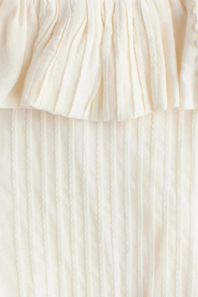 Bubble-Hem Strappy Top