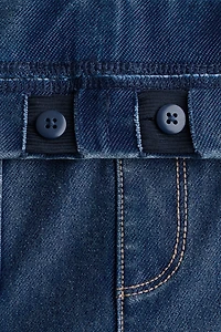 Denim-Look Wide-Leg Jeggings