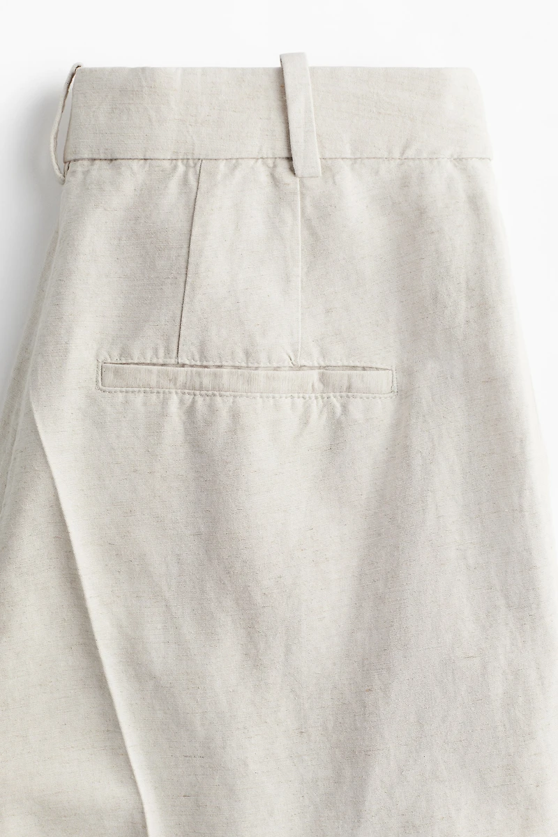 Pantalon large en lin mélangé