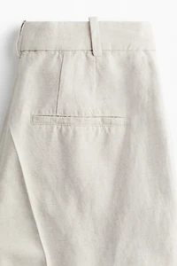 Pantalon large en lin mélangé