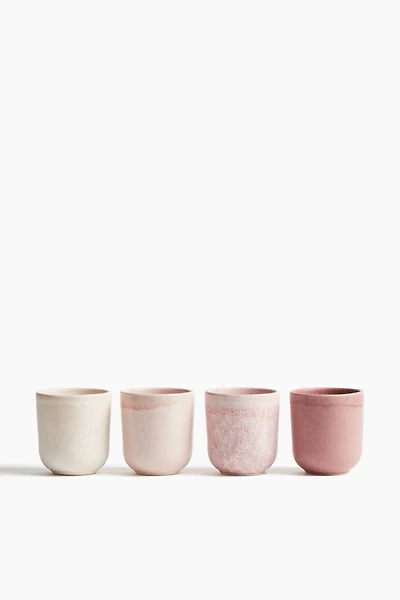 Lot de 4 tasses en grès cérame